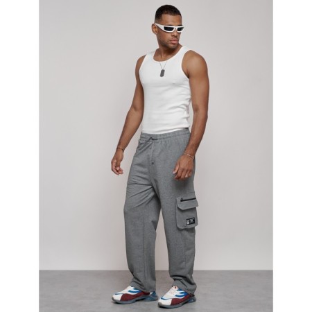 Sports male pants, size 48, gray color-7