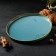 Porcelain plate with a magistro "Cerera" side, d = 25.5 cm, blue color