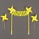 Decoration for the cake "Happy Birthday", yellow color