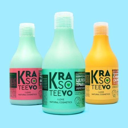 Hair shampoo natural Krasotevo "Healing herbs", 250 ml-6
