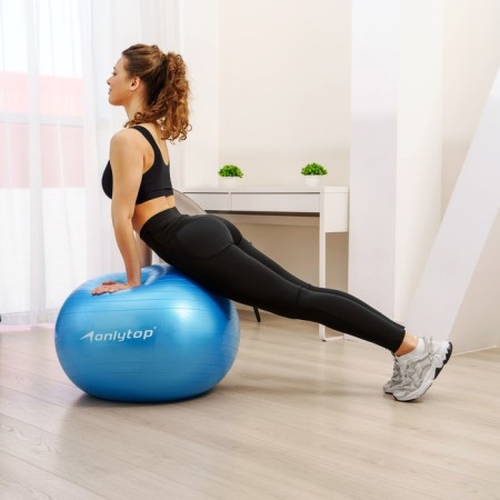 Fitball ONLYTOP, D = 75 cm, 1000 g, anti -wings, blue color-5