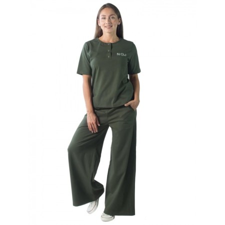 Women's costume, size 44, khaki color-1