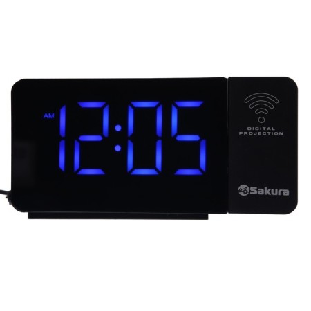 Sakura SA-8522, projector, alarm clock, radio, 1xCR2032, black-2