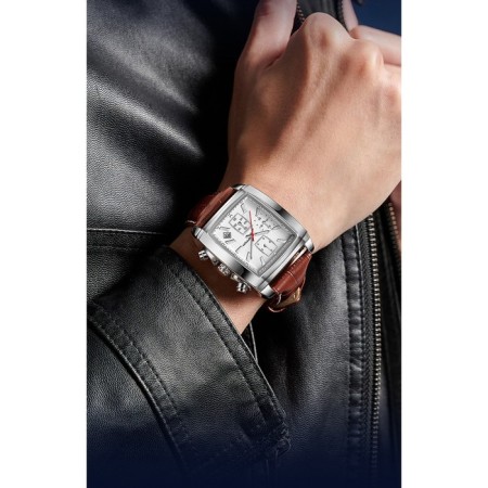 Watch of wrist, D-4cm, calendar, waterproof, luminous, skin strap-2