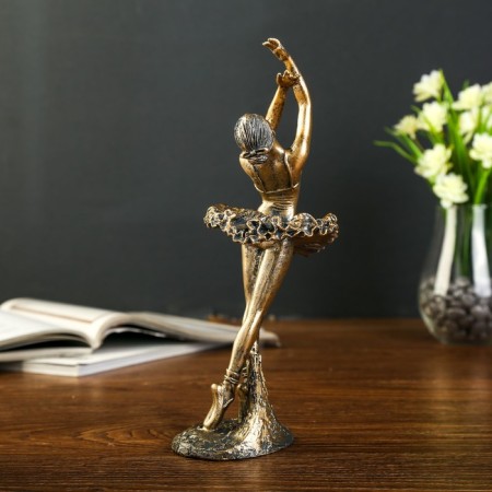 Polystone souvenir "Ballerina, hands to the sky" under bronze 24.5x8x8 cm-2