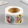 New Year Stick Paper "Kits and dogs with snowflakes" d = 2.5 cm 252 pcs in the roll