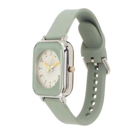 Women's watch, D-2 cm, silicone strap L-25 cm, green-1