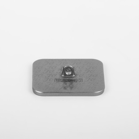 A button on the leg "Squares", 28 × 28 mm, silver color-1