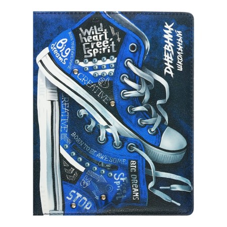 School diary for grades 1-11 "sneakers", firm covering with artificial leather foam, metal cutters, 48 ​​sheets, an offset block 80g/m2, universal cheat sheet
