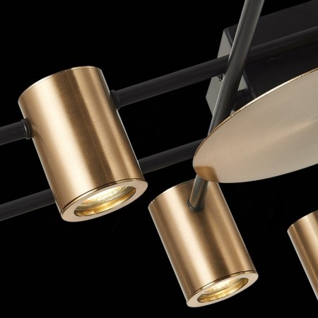 Ceiling lamp ST LUCE. SL1207.402.08. Veroli. 8x7 W, GU10, 85x85x11 cm, black color-6