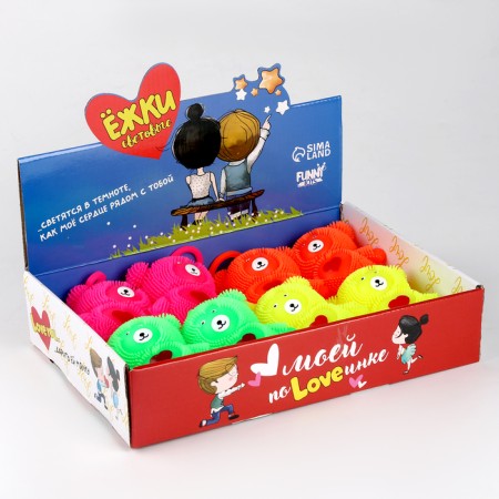 Bloody rubber hood light "Love", Mix colors, in showbox-7