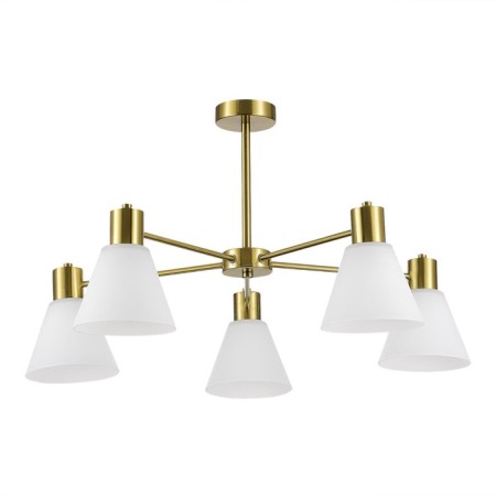 Ceiling EVOLUCE lamp. Sle1561-302-05. Arki. 5x60 watts, E27, 76x76x38 cm, brass color