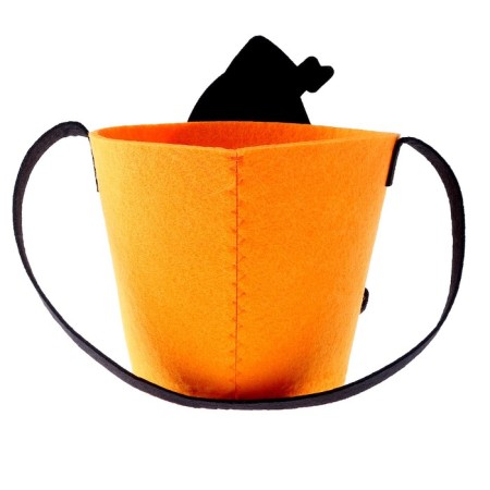 Decorative basket "Ghost and pumpkin", 12.5x12.5x25 cm-4