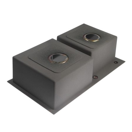 Kitchen sink Aflorn AF97843B-D, Sredal, Double, S = 3.0 and 0.8 mm, 78x43x22cm, Siphon, Graphite-3