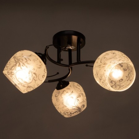 Chandelier 2003/3 E27 60W black 45x45x25 cm Bayerlux-2