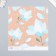 Scrapbooking paper "Pale blue flowers" density 180 g 15.5x17 cm