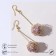 Hanging earrings “wandered ball”, lilac color in gold, 6.5 cm