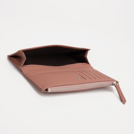 Women's wallet on the button, pink color-2