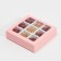 Box for sweets, confectionery packaging, 9 cells, “pink” 14.5 x 14.5 x 3.5 cm