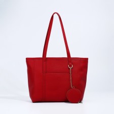 Bag Female Tout with zipper, red color