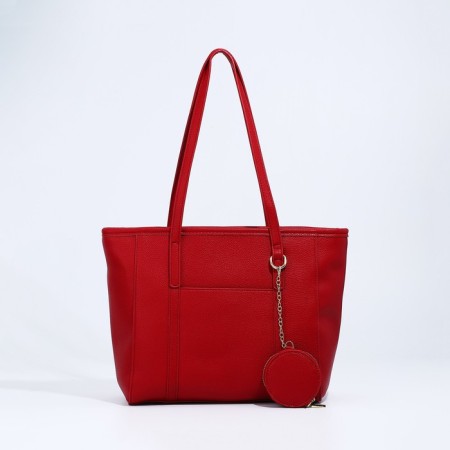 Bag Female Tout with zipper, red color