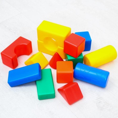 A set of colored cubes "Krosh and Hedgehog", 72 elements, Smeshariki-1