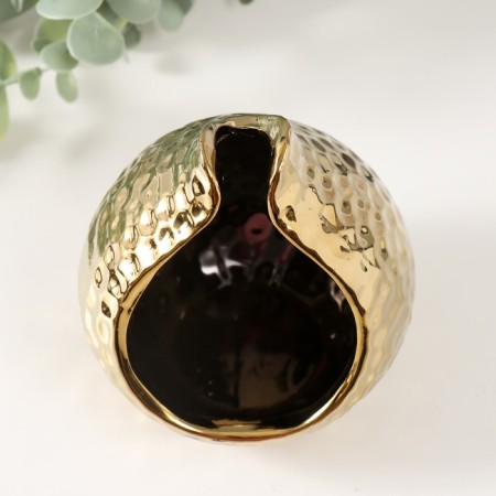 Ceramics candlestick per 1 candle "Pomegranate" d = 4.5 cm gold 10x10x11.5 cm-3