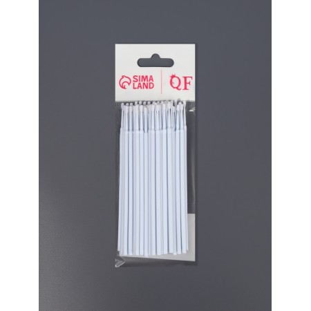 Micro -shoes for increasing and laminating eyelashes, set - 50 pcs, 9.5 cm, white color-6