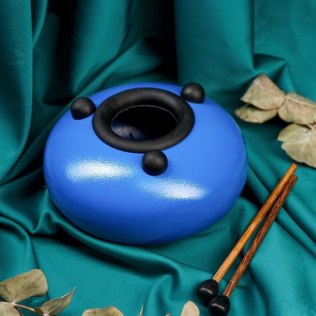 Musical instrument glucophone, blue, 8 petals, 15 x 9 cm-3