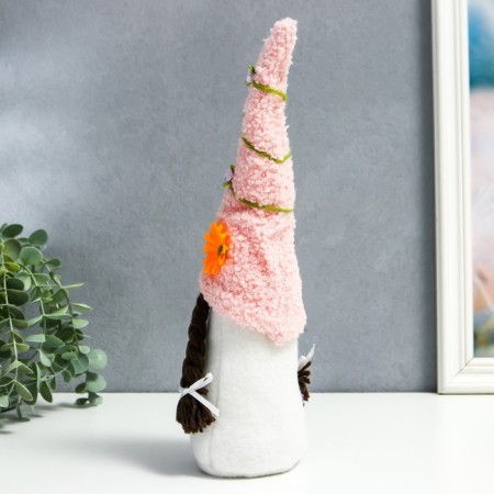 Interior doll "Granny in a cap with chamomile and roses" 36x7x6 cm cm cm-3