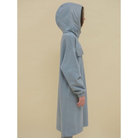 Dress for girls, height 122 cm, gray color-2