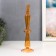 Glass of glass for 1 candle "Elsas" transparent orange 30x7.5x7.5 cm