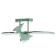 Chandelier "Dinosaur" LED 128W 3000-6000K green 66x66x17 cm Bayerlux