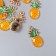 Decor for creativity metal, enamel "pineapp" yellow 1.7x0.8 cm