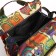 Road bag with lightning, external pocket, long belt, beige color/multi -colored