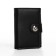 Male purse for magnet, department for bills, for maps, for coins, black color
