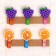 Set for photos and decor "Fruits and berries" 12 pcs.