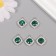 Decor for creativity metal, rhinestones "Medallion" silver 1.8x1.6x0.5 cm
