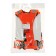 Signal vest, reflective with adjustable size, orange, LED signal, 4 modes