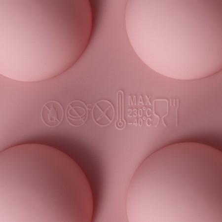 Form for baking the share “Figures. Polusfer”, silicone, 28.3 × 16.5 cm, 24 cells (D = 2.8 cm), Mix color-5