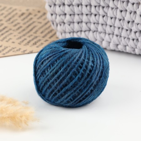 Shpagat for weaving, jute, d = 3 mm, 50 m, color blue mix