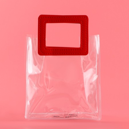 Gift package from PVC, red, 17 x 15 x 8 cm-2