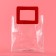 Gift package from PVC, red, 17 x 15 x 8 cm