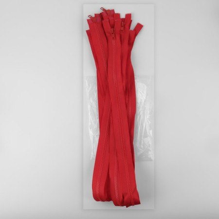 Lightning "Tractor", No. 5, connective, 2 runners, automatic locks, 90 cm, red color-2