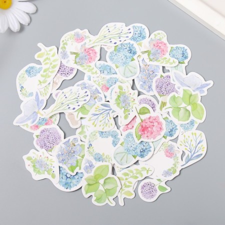 Stickers for the creativity of "hydrangea" set 46 pcs 4.4x4.4x1.1 cm