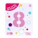 Foil ball 40 "Number 8", Flamingo Slim color