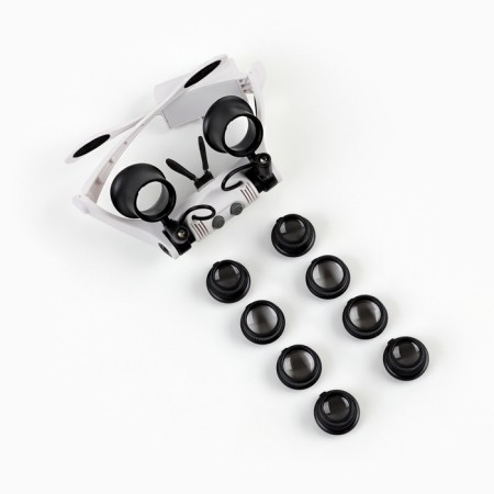 Binocular binocular lupa 10-25x, with backlight, 6 lenses included, 3 AAA-2