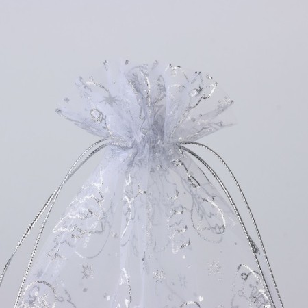 Gift bag “Happy New Year”, organza, red, 20 x 30 cm, new year-3