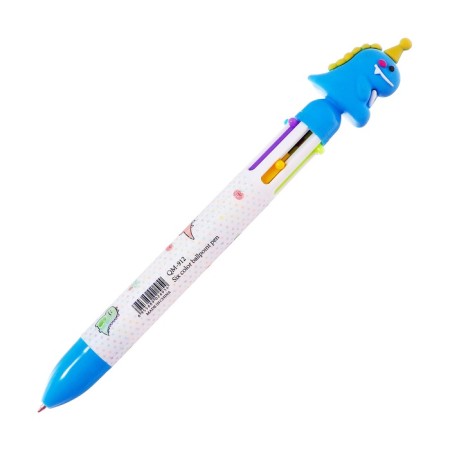 Multi-color ballpoint pen Calligrata "Dragon" automatic, 6-colored, gift, blue