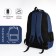 Youth backpack with a zipper, 4 pockets, blue color